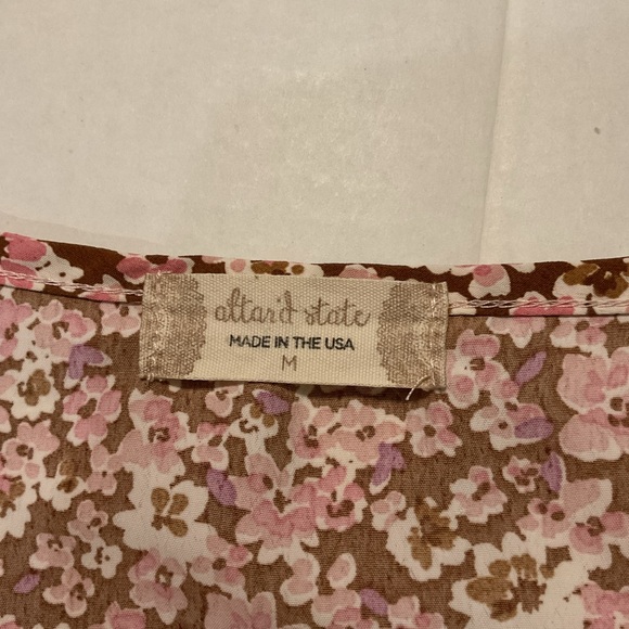 Altar'd State Tie-Front Crop Top Long Sleeve Floral Print - Picture 6 of 8